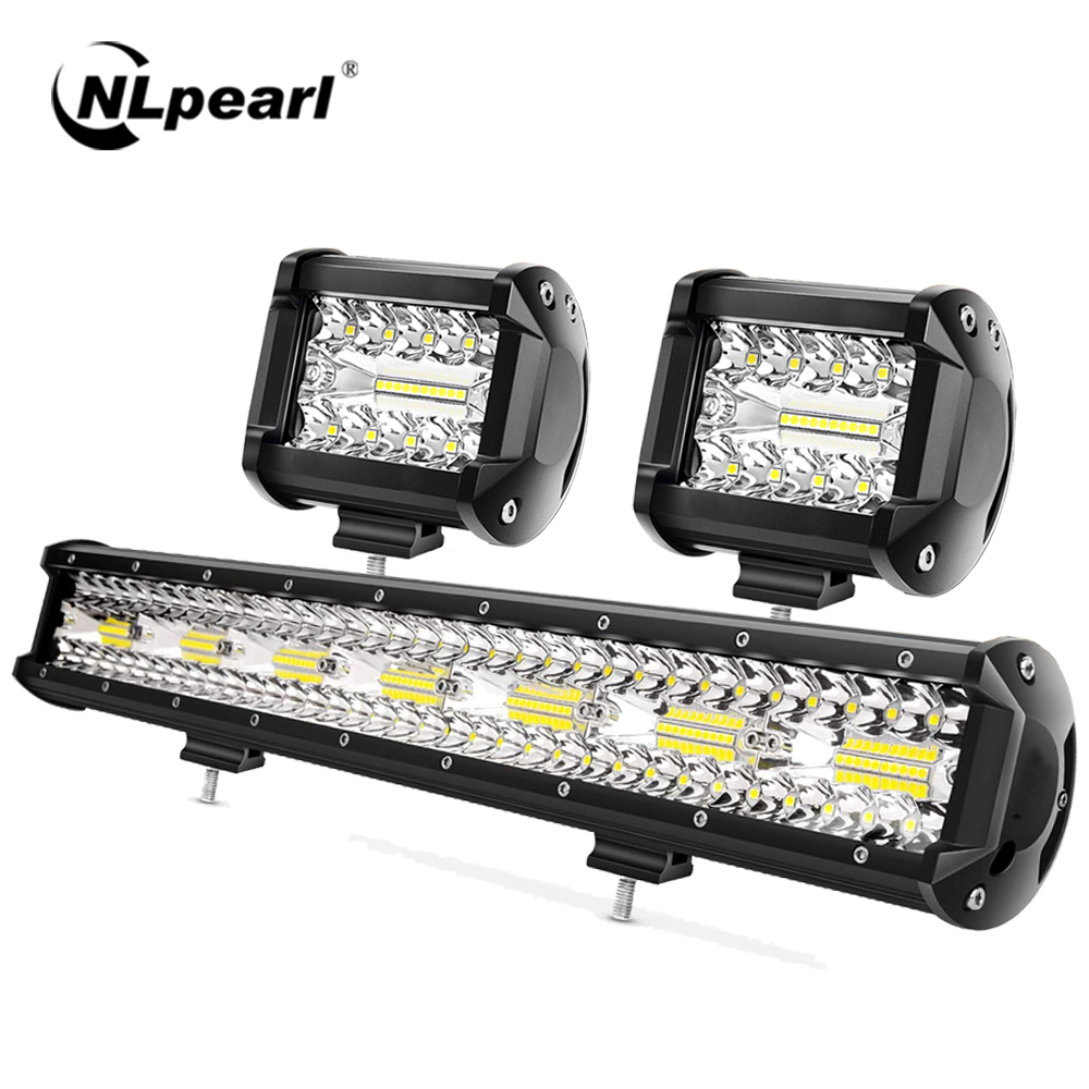 NLpearl スポットフラッド LED ライトバー/ワークライト 60 ワット 180 ワット 300 ワット 360 ワット 420 ワット LED ライトバー車のトラック LADA NIVA 4x4 ATV LED ライトバー