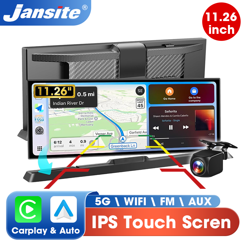 Jansite 10.26/11.26 インチ車のディスプレイ画面ワイヤレス Carplay Android 自動車自動車インテリジェントシステムラジオマルチメディアプレーヤー