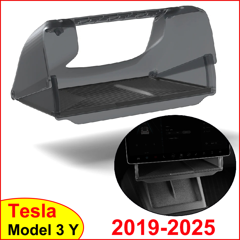 テスラ新モデル 3 Y ジュニパー 2025-2020 2026 起動ハイランド画面下収納ボックス中央制御隠しオーガナイザートレイ