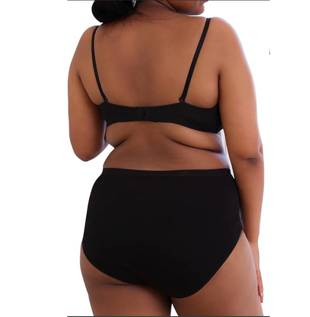 3 パックプラスサイズ M-5XL ビッグ曲線美の女性の綿の下着ハイウエストブリーフストレッチノーショー通気性フルカバレッジレディースパンティ