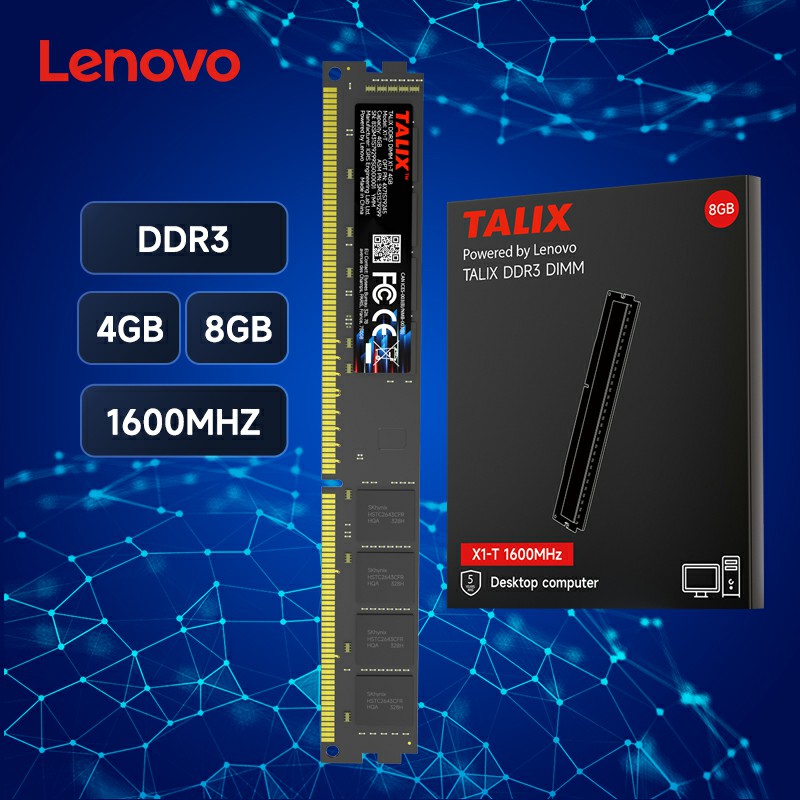 Lenovo Talix DDR3 4GB 8GB デスクトップ用RAM DDR3 1600MHz PCメモリアップグレード（ほとんどのIntel/AMD PCマザーボードに対応、パフォーマンス向上）