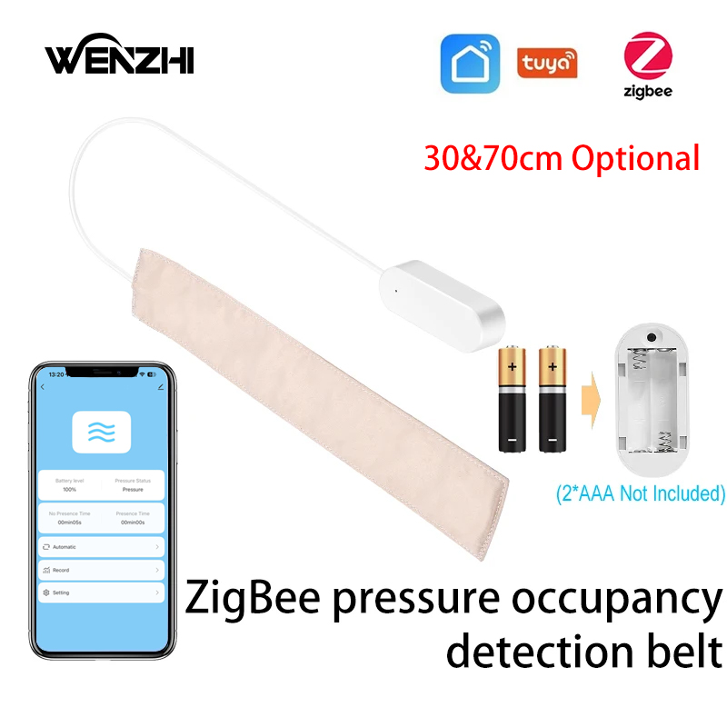Zigbee 圧力センサー 占有/存在検出器 ベッド/ソファに隠されたストレスベルト バッテリー駆動 Tuya スマートライフ ホームオートメーション