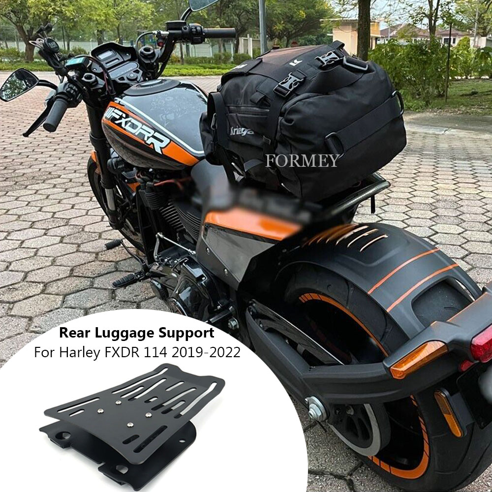 オートバイアクセサリーリア荷物ブラックラック荷物キャリア棚サポートソフテイル FXDR 114 FXDR 114 FXDRS 2019-2022