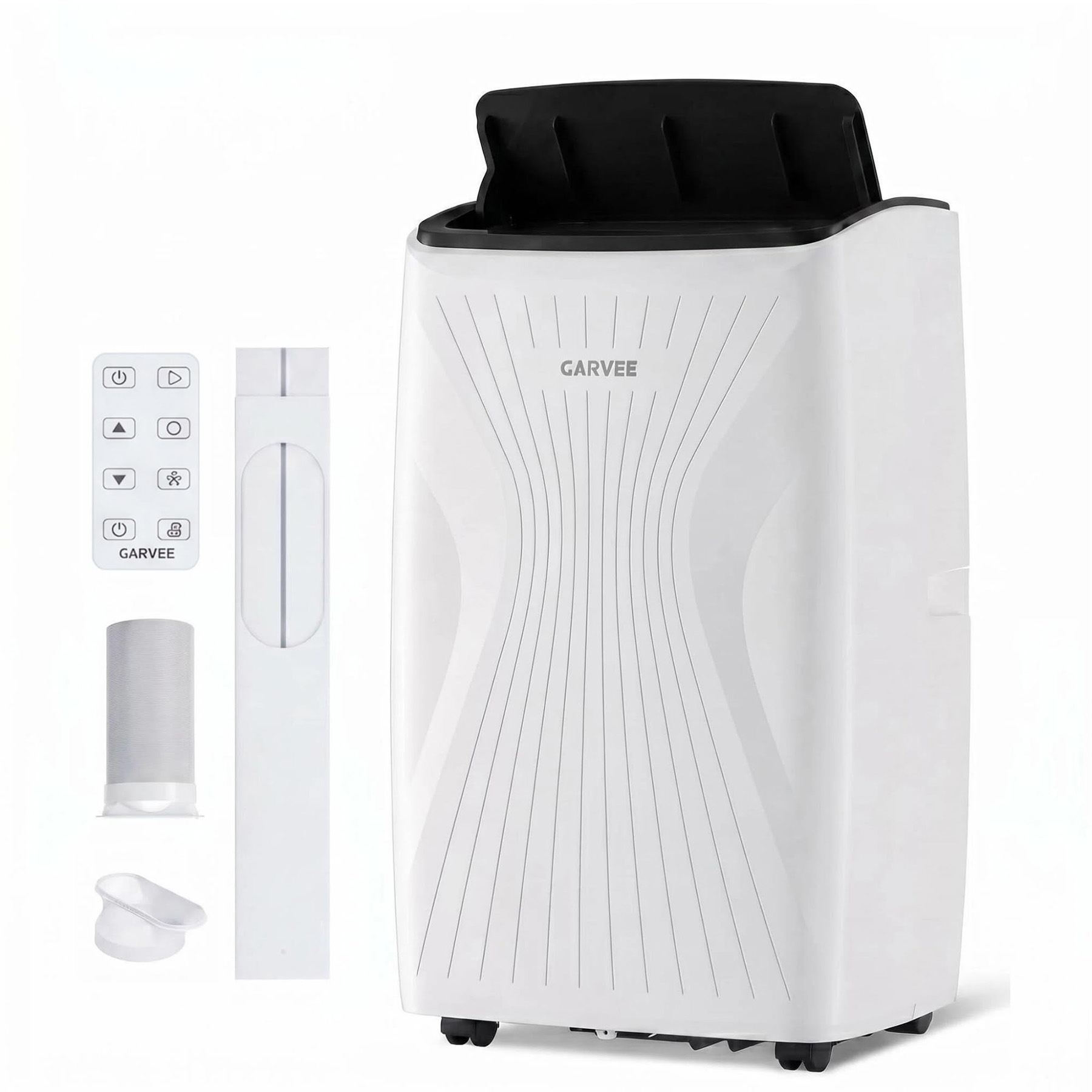 ポータブルエアコン 12000 BTU 最大 550 平方フィートの部屋用、4-in-1 AC、冷却、ファン、除湿器、スリープモード、キット付き