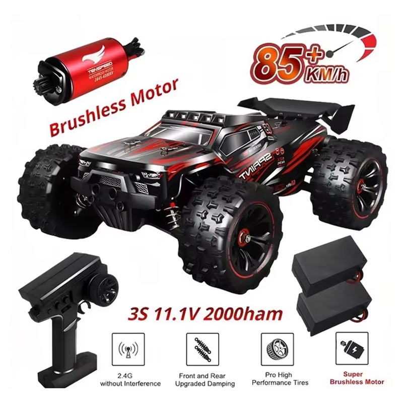 1:16 85 キロ/h または 50 キロ/h 4WD RC カー LED リモートコントロール車高速ドリフトモンスター 4x4 トラック子供用 Vs Wltoys 124017 おもちゃ