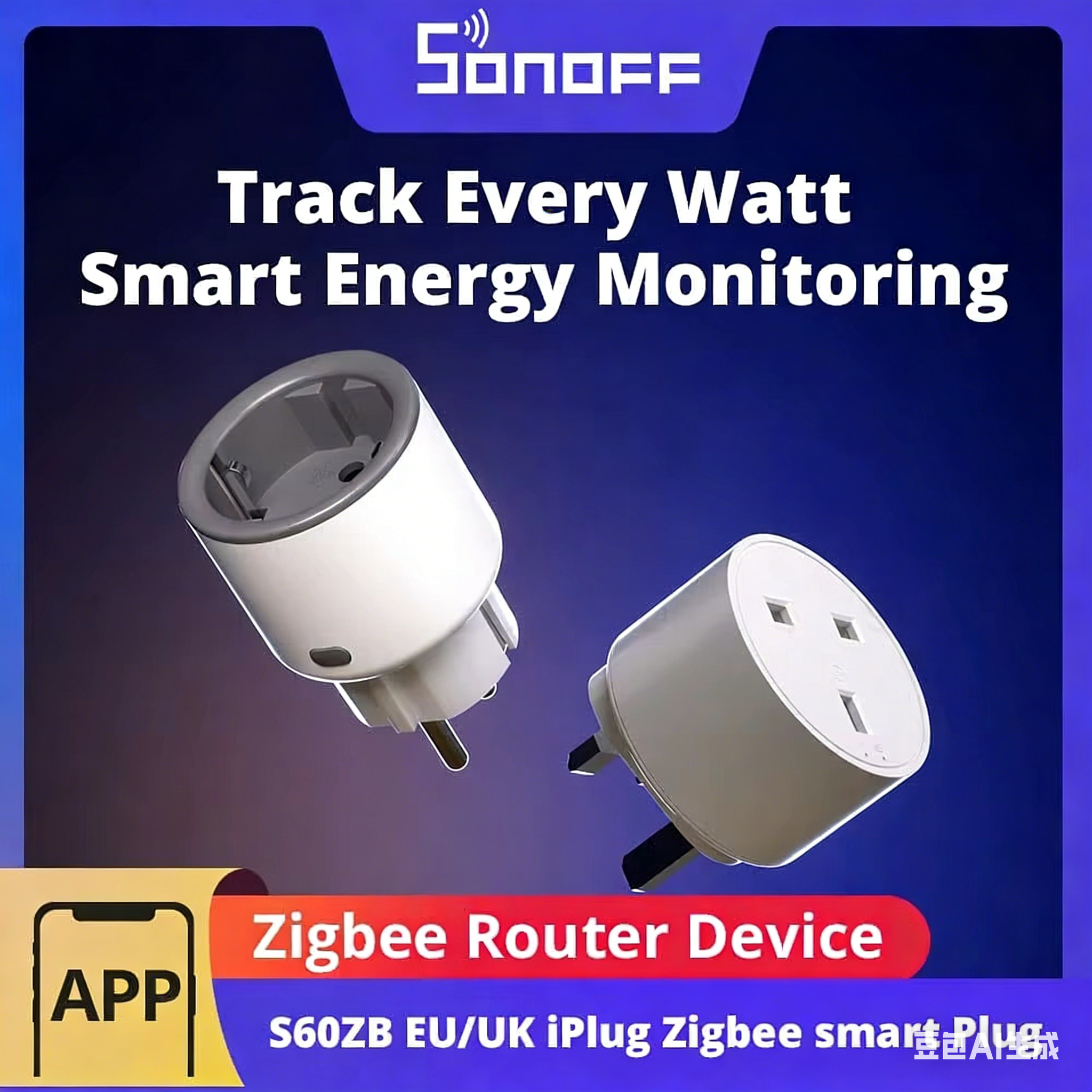 SONOFF S60ZB IPlug Zigbee スマートプラグ エネルギーモニタリング ワイヤレスソケットタイマー スマートスイッチ 音声制御 Google ホーム Alexa