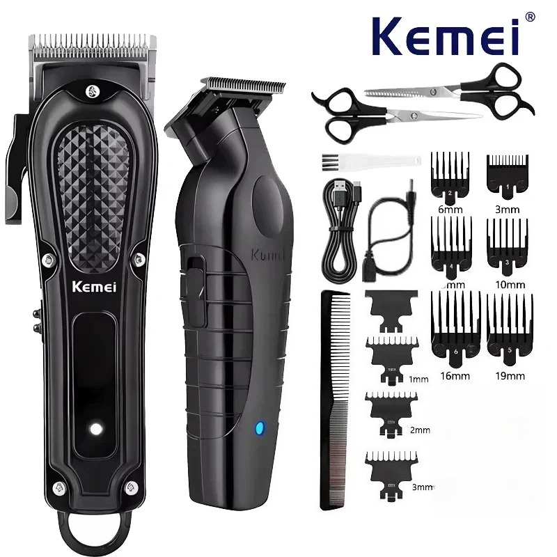 Kemei プロバリカン男性用 KM-1071 KM-2299 コードレスバリカン男性のひげトリマー電気散髪美容キット