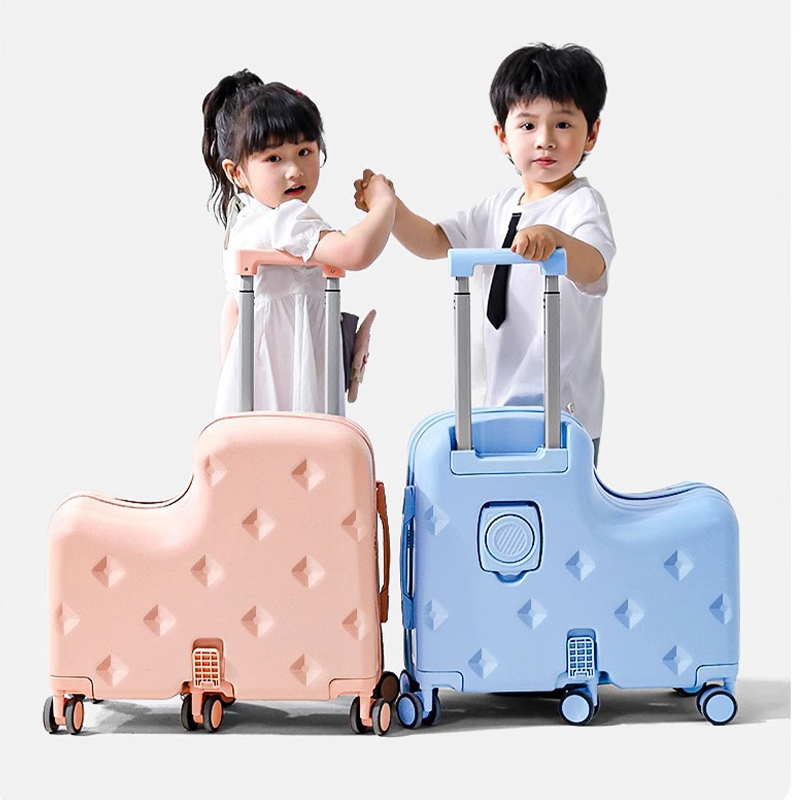 子供用スーツケース 車輪付き 座って乗れる 荷物セット 子供用旅行スーツケース 旅行キャビン トロリーケース 18/20インチ 荷物