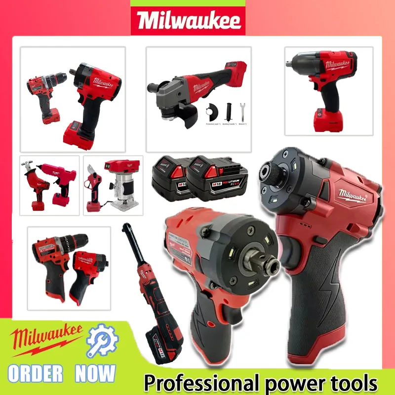 距離計、アングル グラインダー、電動レンチ、ドリル、ブロワー、18V バッテリー用インパクト レンチなどのミルウォーキー ツール
