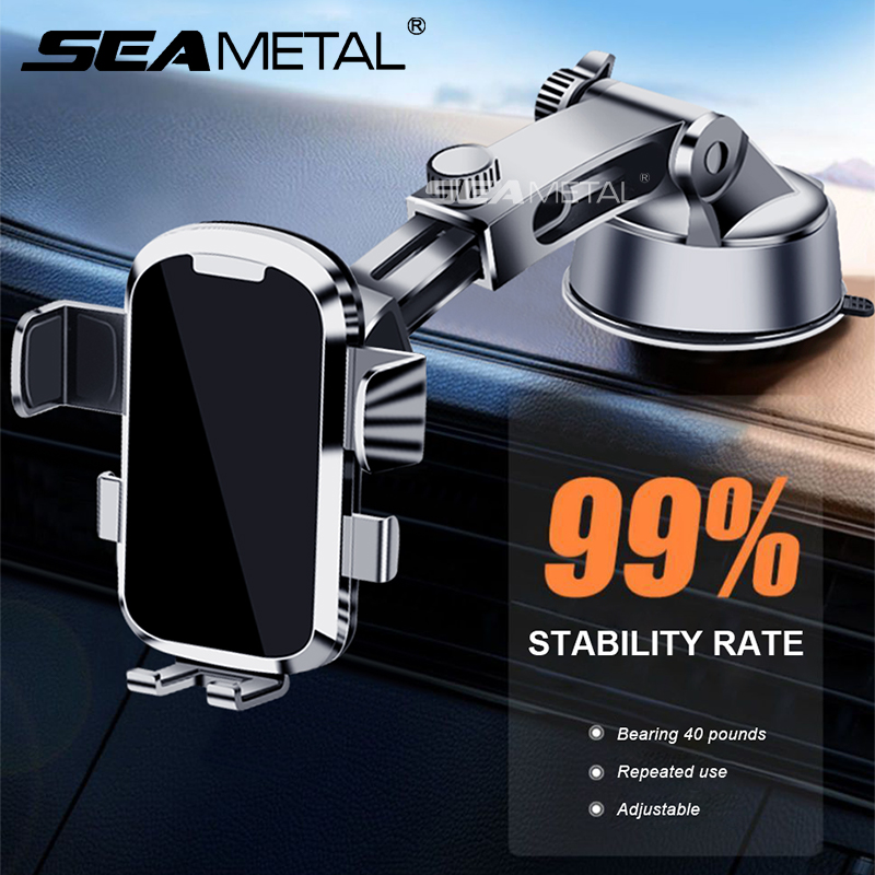 SEAMETAL ダッシュボード電話ホルダー 車用 安定した吸盤 スケーラブルな自動車電話マウント 360度回転 オートナビゲーションホルダー