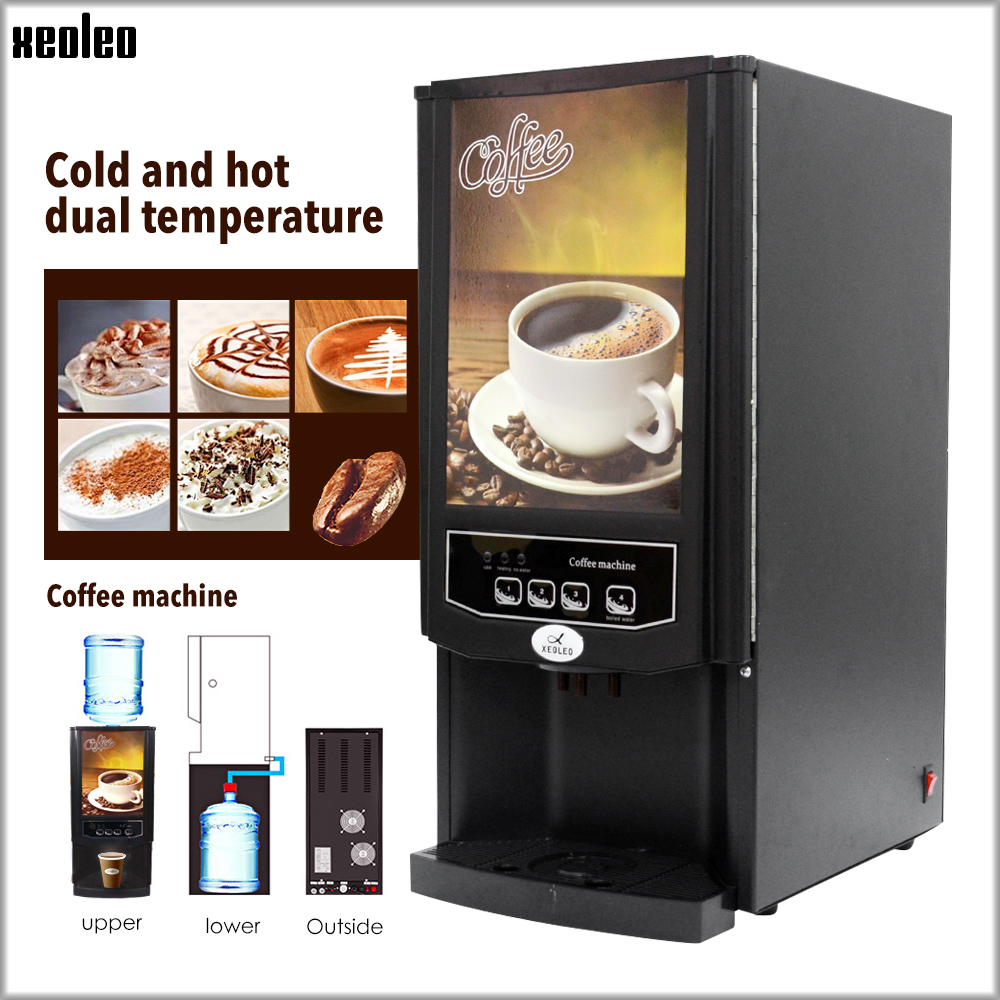 Xeoleo 自動コーヒーマシン レストラン/オフィス用 商業ドリップコーヒーメーカー 2/3 キャニスター カフェ アメリカ 820W 220V ブラック