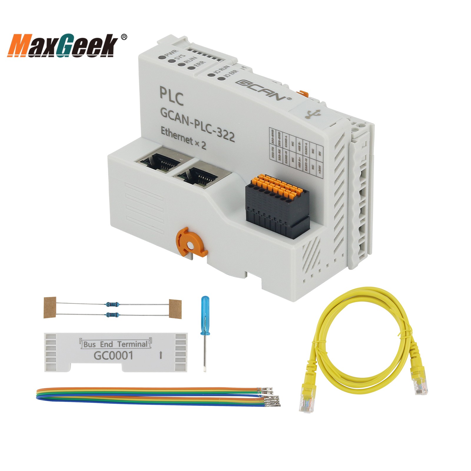 Maxgeek GCAN-PLC-320-PO 200M PLC コントローラー プログラマブル ロジック コントローラー (CAN ポートなし) OpenPCS 用