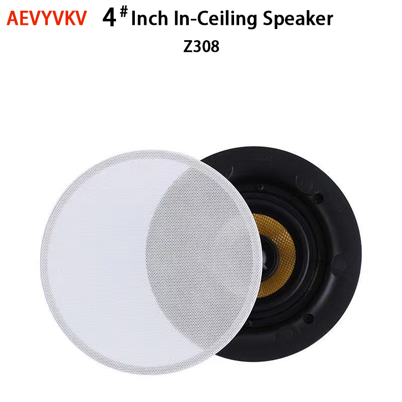 15W Marine Ceiling Speaker 4'' Waterproof Outdoor Full Range Speakers Recessed Music Loudspeaker for Boat Yacht Bathroom Shower