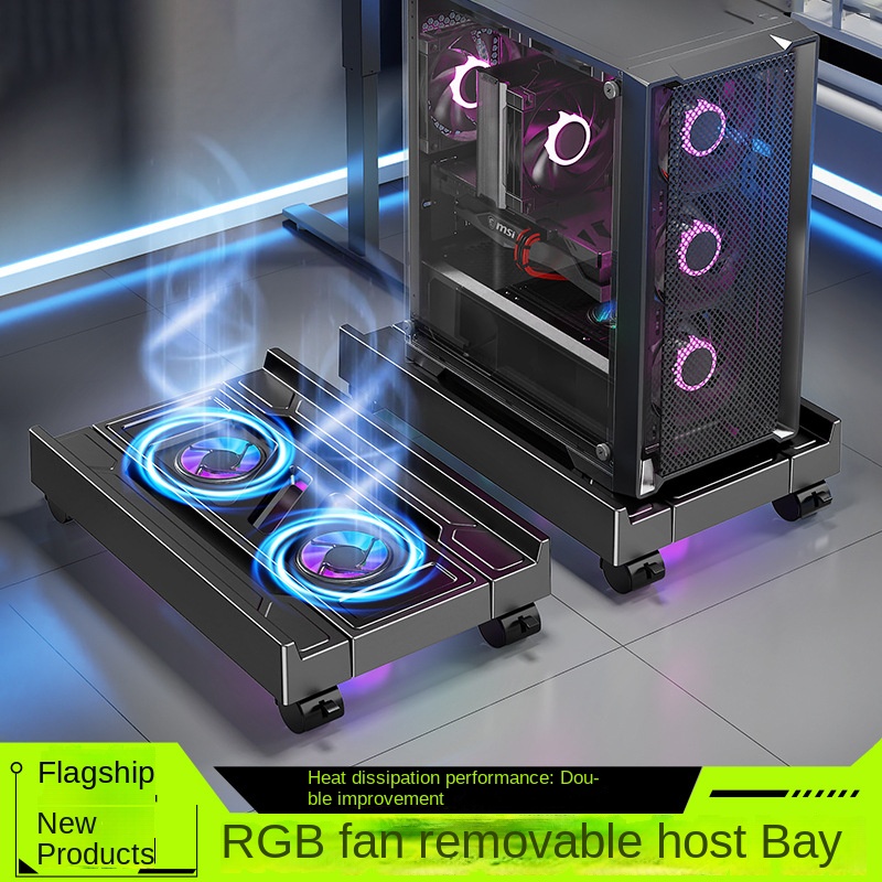 BEISHI 調節可能なコンピュータ CPU ホルダー RGB 冷却ファン付き 熱放散 放熱モバイル PC タワースタンド ゲーマー用