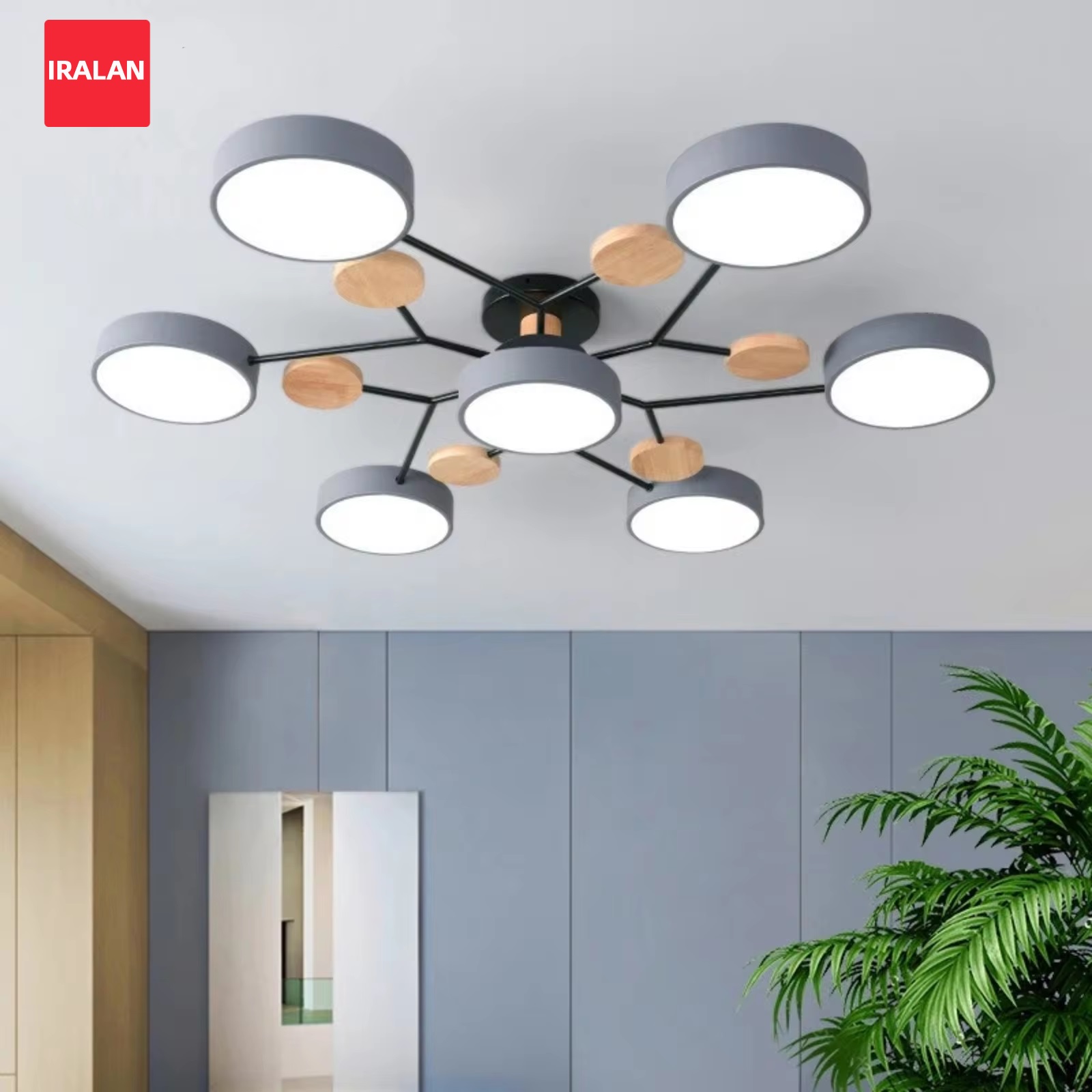 現代の LED シャンデリアリビングルーム寝室ホテル 3 異なる色の天井ランプ北欧ホーム照明天井ペンダントランプ