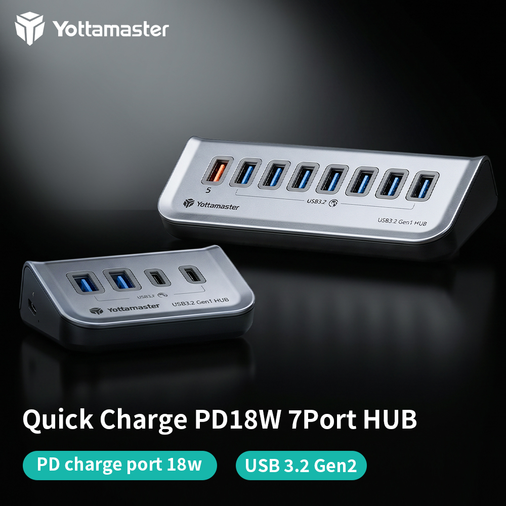 Yottamaster USB スプリッター USB 3.2 ハブ 10Gbps タイプ C アダプター マルチポート USB 3.0 ドッキングステーションハブ Surface Macbook ラップトップ PC 用