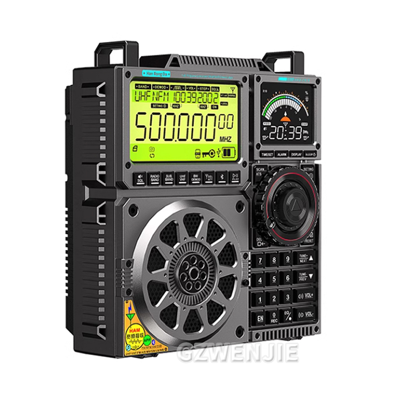 HRD-C919 AIR FM MW SW 短波 VHF UHF WB マルチバンドラジオポータブル航空バンドラジオ受信機 5000ma バッテリー