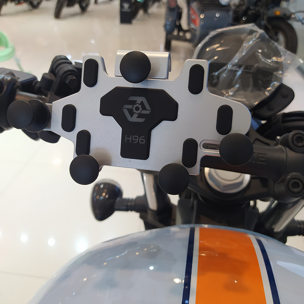 オートバイ電話スタンドアルミバイク携帯電話ホルダー携帯電話ホルダーオートバイユニバーサル電話スタンド 540 ° 調整可能