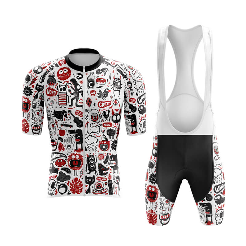 おかしいサイクリングジャージセット 2023 夏サイクリング服 MTB バイク服制服マイヨ Ropa Ciclismo 男性の屋外自転車ウェア