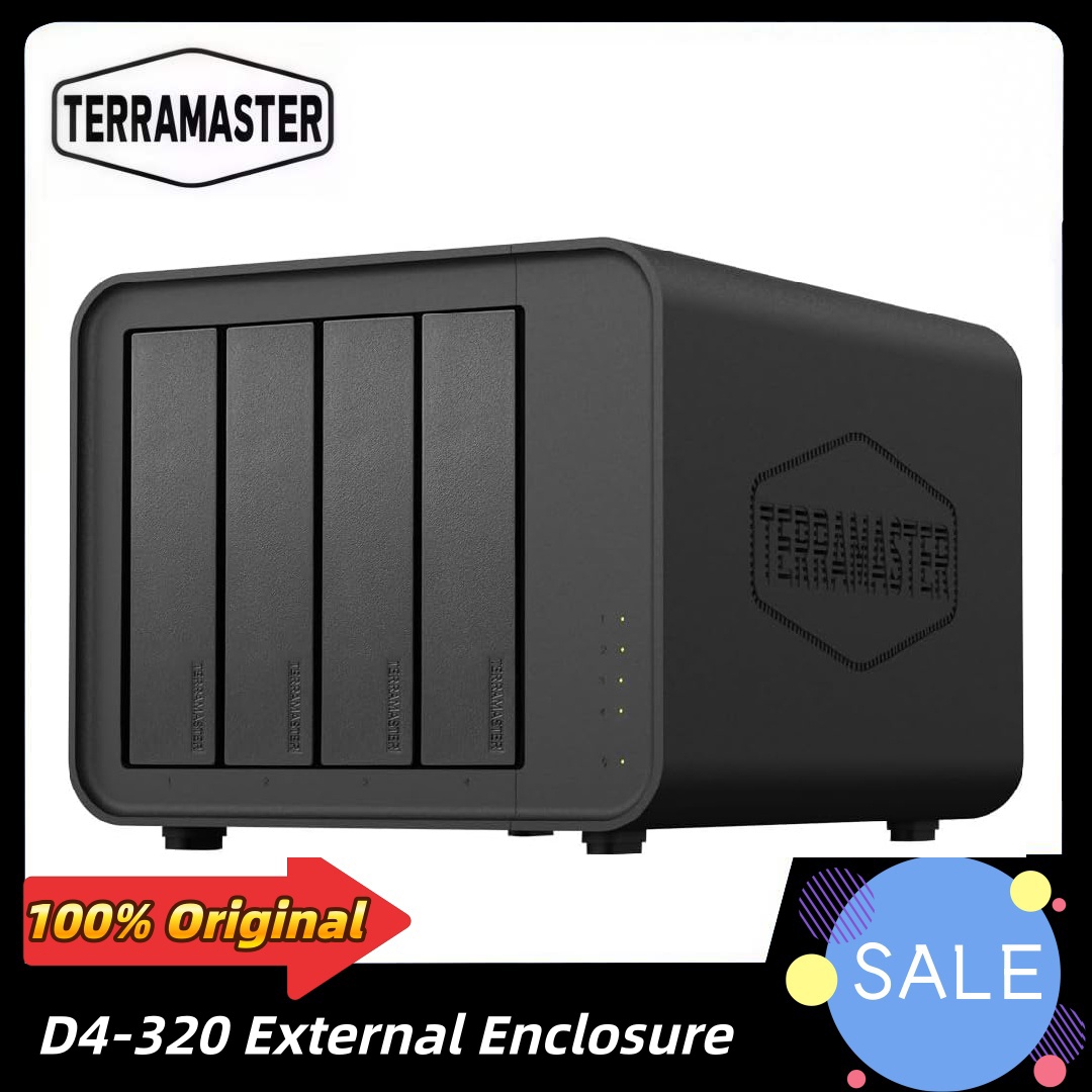 TERRAMASTER D4-320 4 ベイ ハードディスク エンクロージャ USB 3.2 Gen2 10Gbps Type-C USB ストレージ ホットスワップ可能プラグ アンド プレイ (ディスクレス)