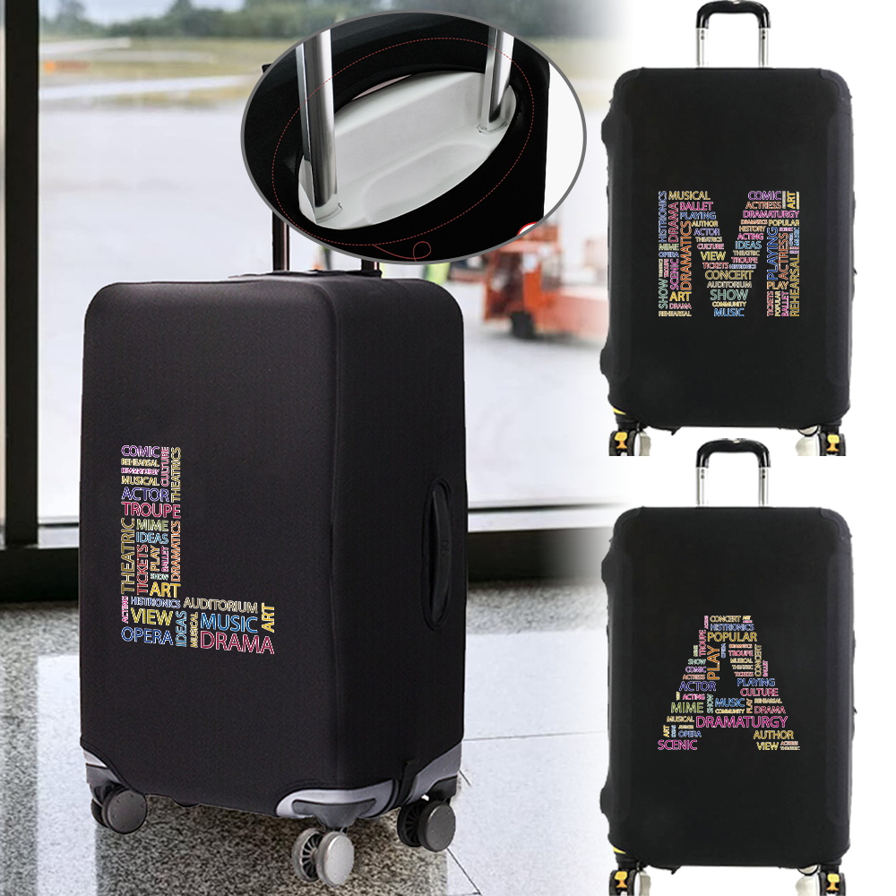 スーツケースカバー 荷物カバー スーツケース防塵耐摩耗性テキストレターシリーズ保護ケース 18-32 インチ旅行アクセサリー