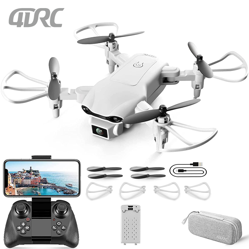 4DRC V9 ミニドローン 4K 1080P HD カメラ付き WiFi FPV RC ドローン 気圧高度保持 折りたたみ式クアッドコプター ドローン ギフト おもちゃ グレー
