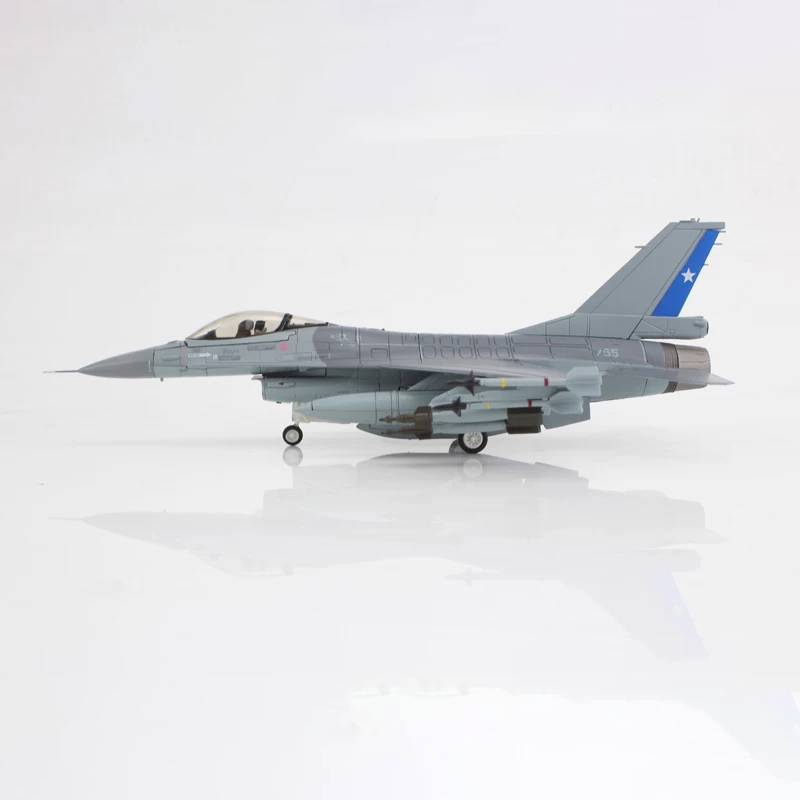 ダイキャスト 1:72 スケール F-16 戦闘機 MLU 755 シミュレーション合金静的航空機模型玩具航空趣味グッズ装飾品