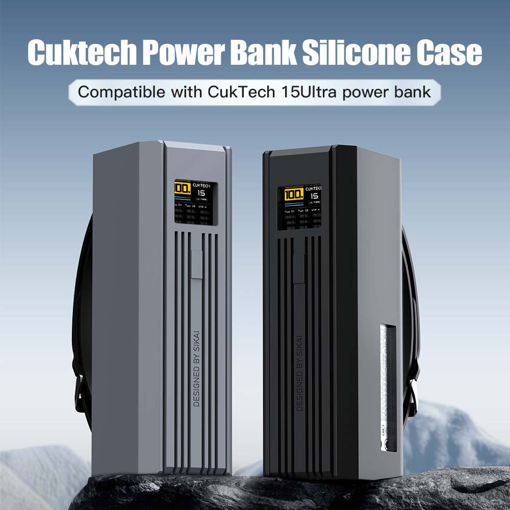 CUKTECH No.15 ウルトラパワーバンク TF/SM カード収納用シリコンケース 予約済み保護トラベルケースカバー ハンドル付き