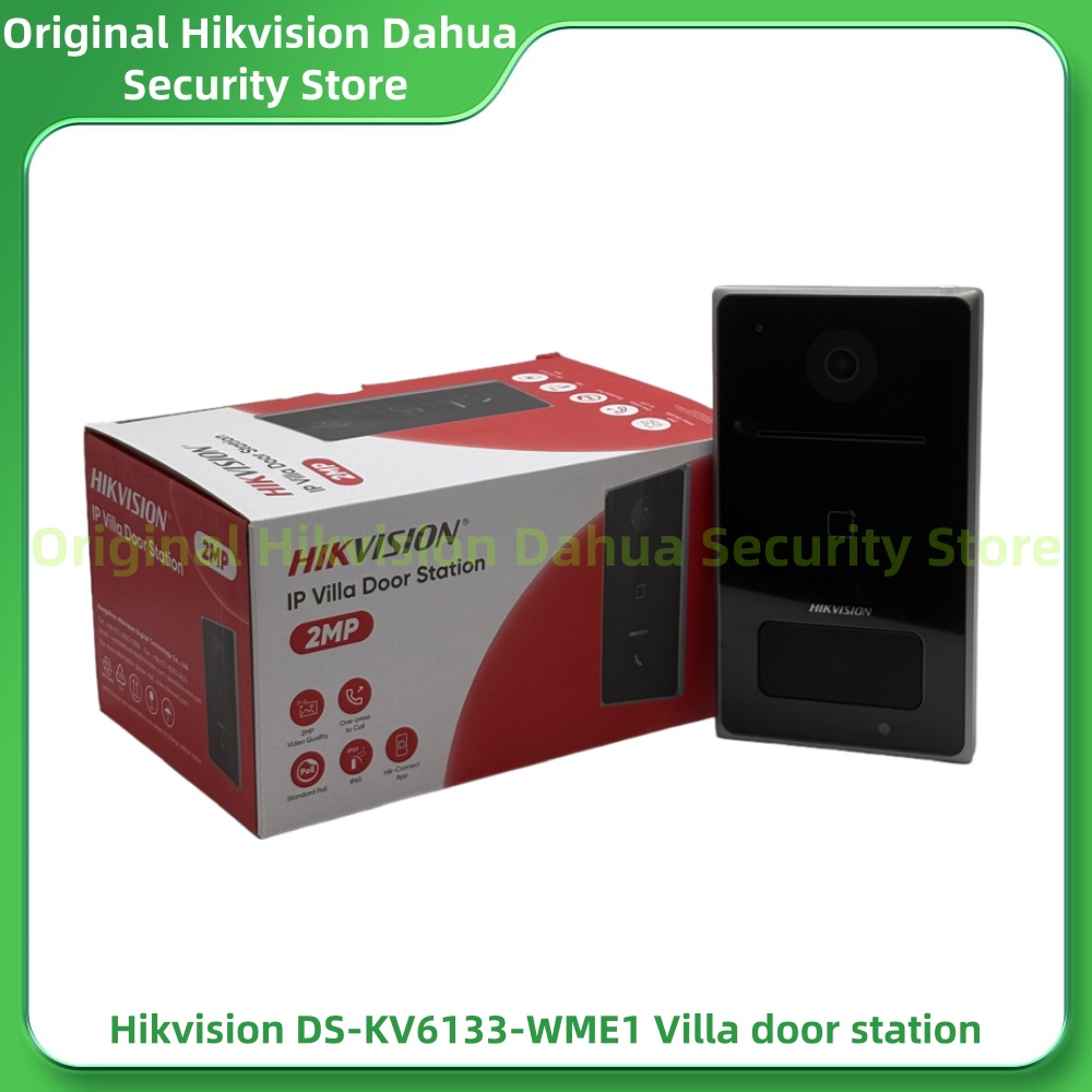 Hikvision DS-KV6133-WME1 WIFI IP ヴィラドアステーションビデオインターホンドアホンドアベル IP65 Hik-Connect DS-KABV6133-RS レインカバー