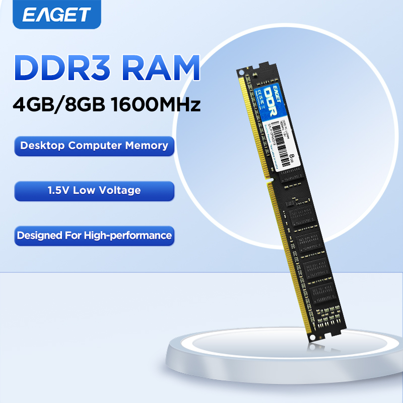 Eaget DDR3 PC RAM メモリ 4GB 8GB 16GB 1600MHz DIMM デスクトップコンピュータ用メモリ RAM PC 用