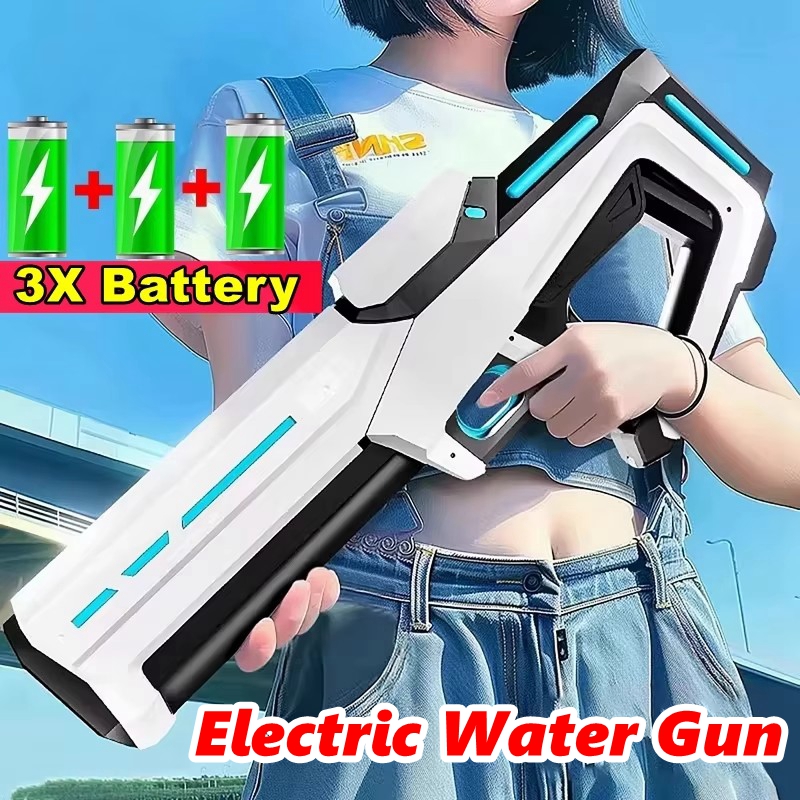 大人用電動水鉄砲強力な噴出自動吸引水貯蔵ガンブラスター夏のプール屋外ゲームおもちゃギフト
