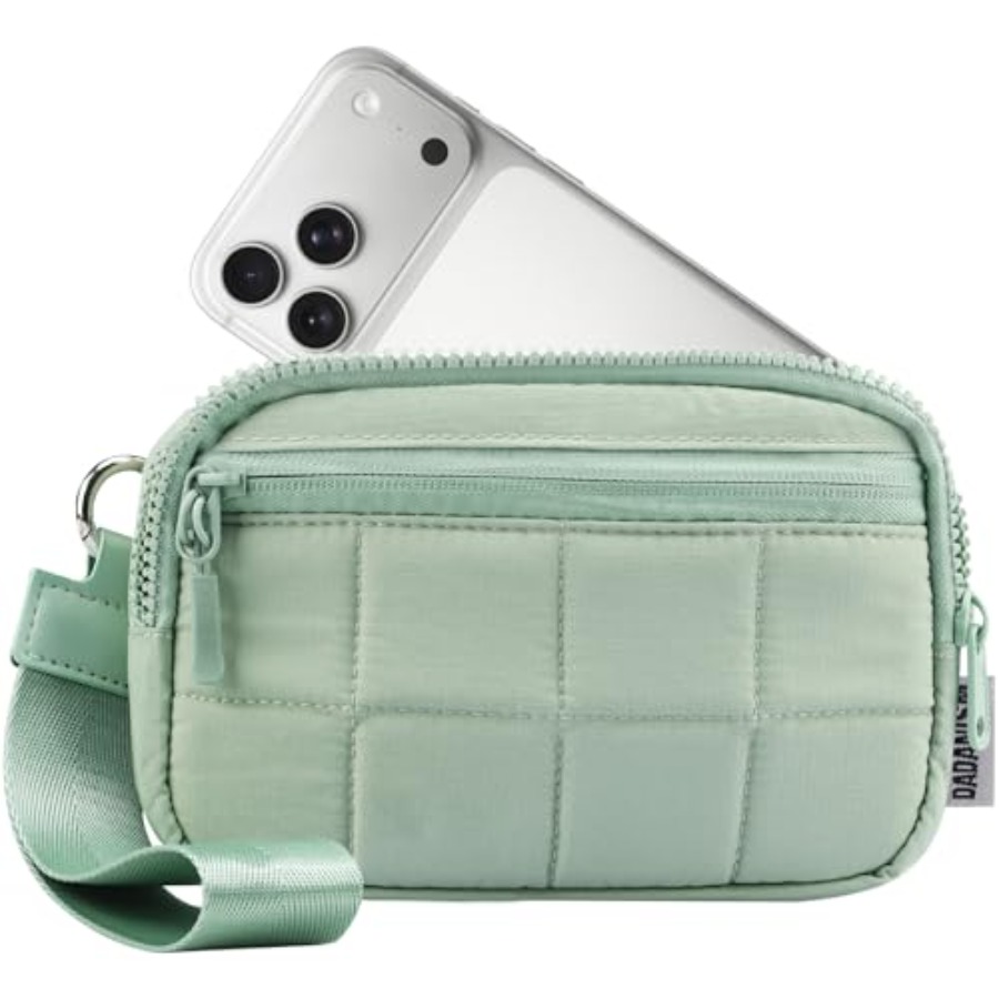 女性用リストレットウォレット、RFIDブロッキングリストレットフォンウォレット、取り外し可能なリストストラップと3 Z付きキルティングクレジットカードホルダー