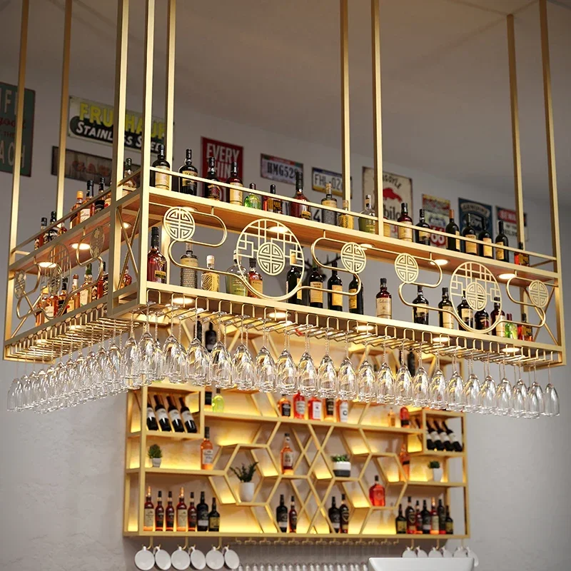 #v Hanging Kitchen Display Cabinet Bar Shelf Storage Rack Showcase Wine Cabinet for Living Room Cellar  Home Bar Furniture