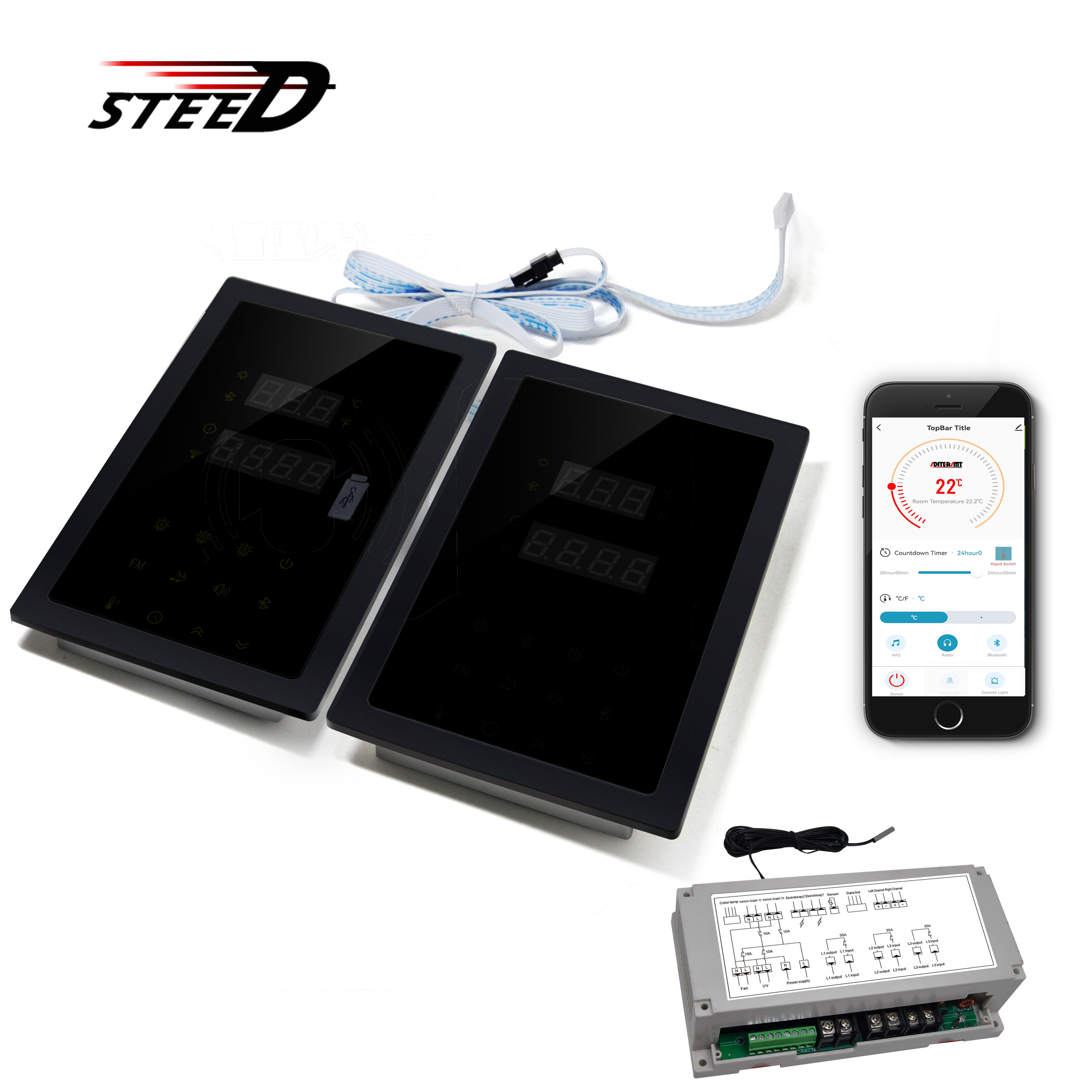 多機能 9KW サウナコントロールボードスマート WIFI TUYA ドライコンタクト 30A リレー加熱調整 440V 380V 220V 110V