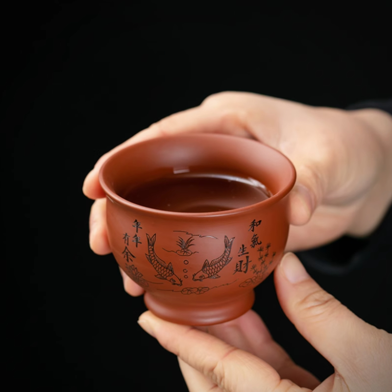 中国宜興紫粘土ティーカップコーヒーカップウーロン茶手作りブティックティーボウルマスターティーカップポータブル個人シングルカップ