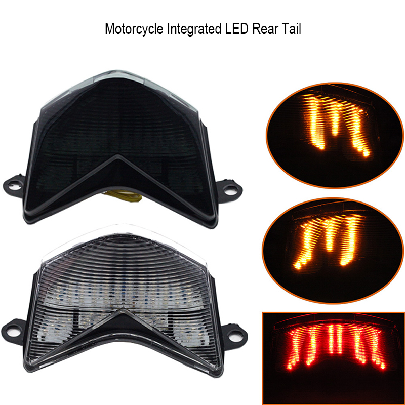 オートバイ統合 LED リアテールライトカワサキニンジャ ZX 636 6R 6RR ZX6R ZX6RR 599 2005 2006 ブレーキターンシグナルランプ