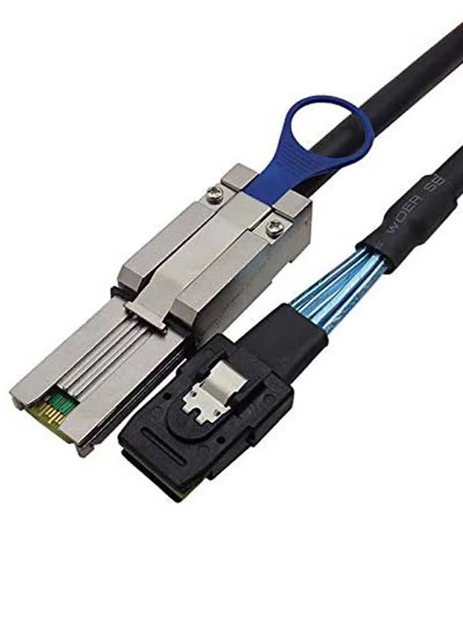 ミニ SAS SFF-8087 から SFF-8088 ケーブル 6Gbps 28AWG 10 オーム内部外部サーバー SAS HD データ転送銅ケーブル