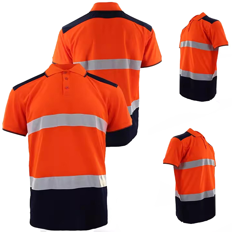 安全高視認性シャツ男性用 ANSI Hi Vis 反射構造シャツ男性作業服安全 T シャツ