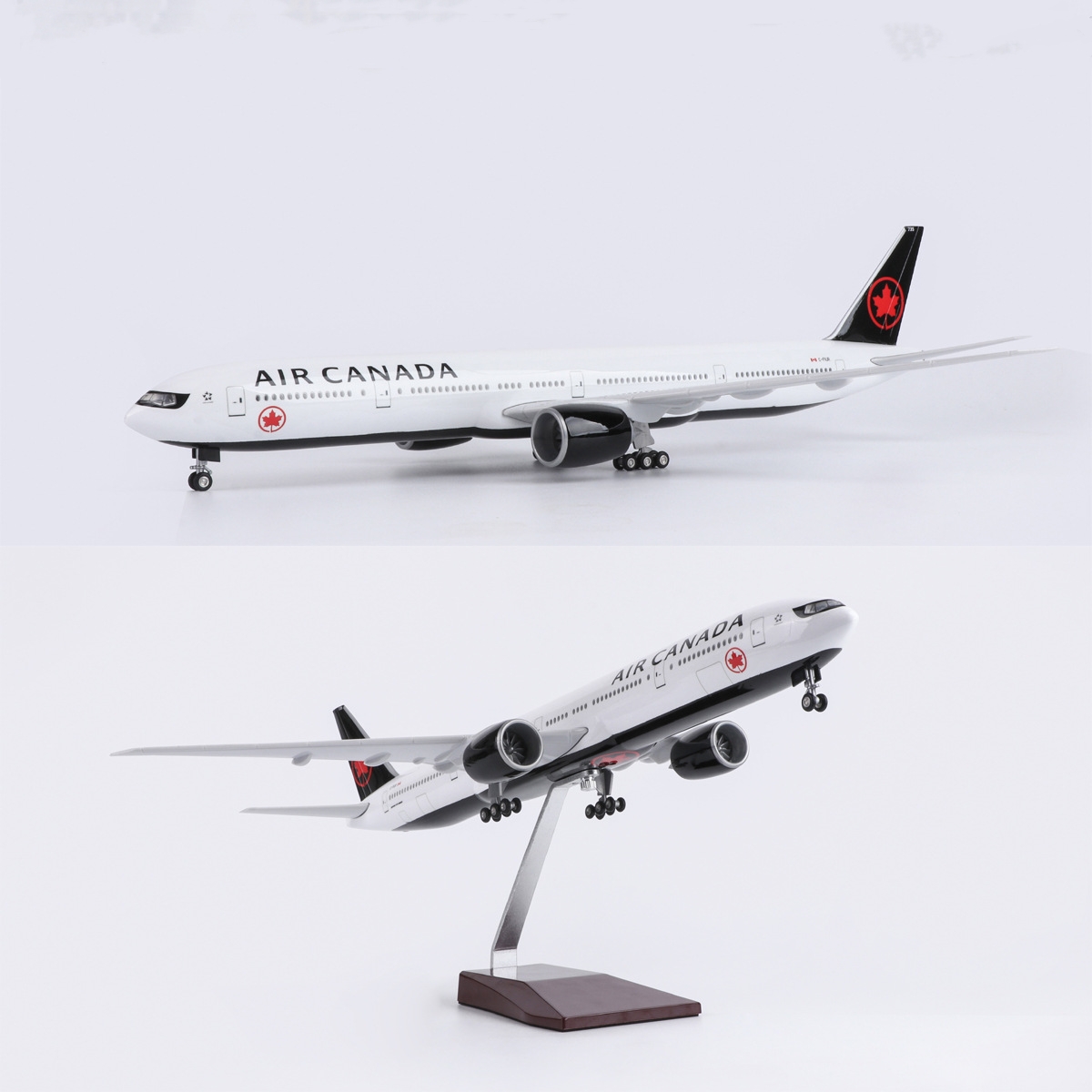 1/157 スケール航空機エアカナダ 777 B777 飛行機 47 センチメートル飛行機モデル樹脂 W ライトとホイール着陸装置ディスプレイギフト