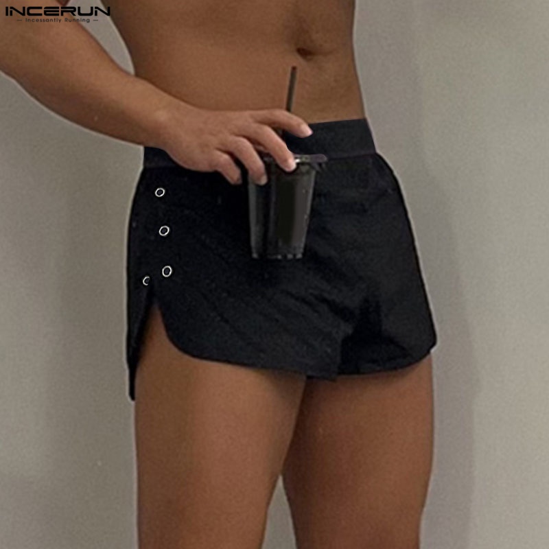 INCERUN 男性ショーツファッション無地ショートパンツカジュアルショーツストリートオーバーサイズ夏紳士服 S-5XL 2025