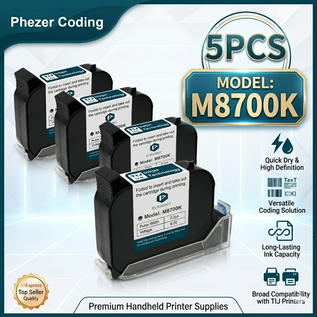 Phezer A レベルインク 1/3/5 個ハンドヘルドオンラインインクジェットプリンタカートリッジ速乾性黒 B レベル 12.7 ミリメートルオリジナル部品オフィス
