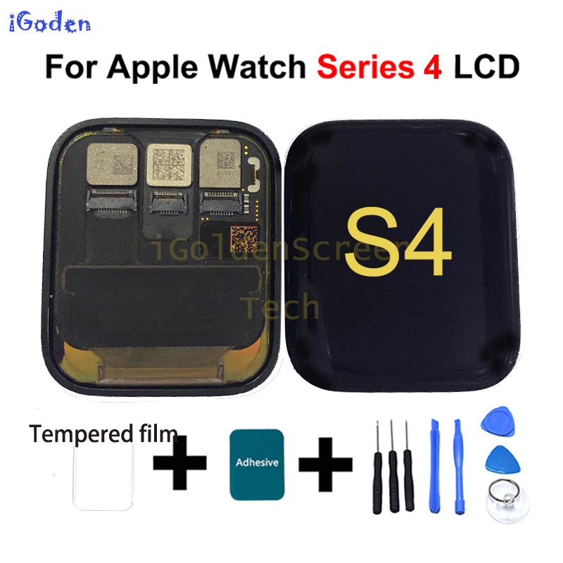 40 ミリメートル 44 ミリメートル画面 Apple Watch シリーズ 4 Lcd ディスプレイタッチスクリーンデジタイザパネルアセンブリ S4 ディスプレイ粘着テープ