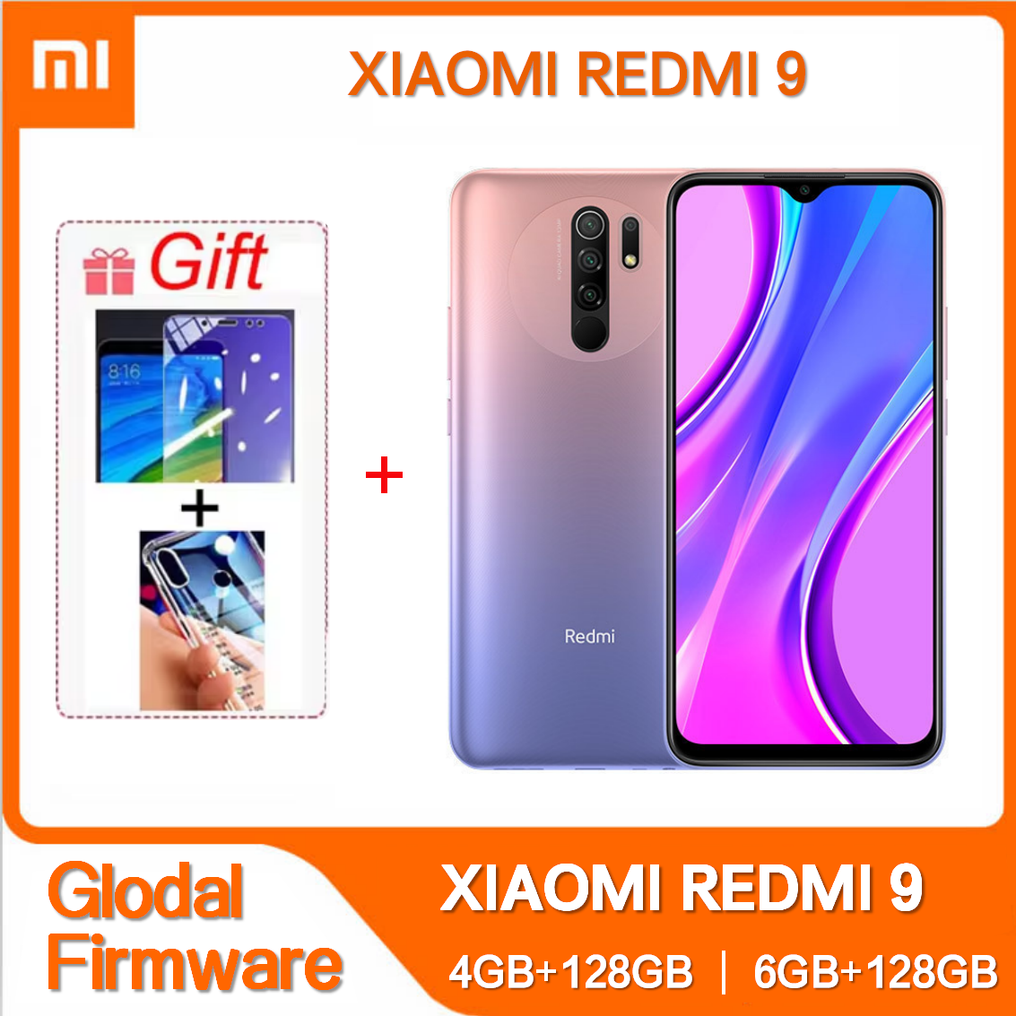 オリジナル Xiaomi Redmi 9 4GB 64GB /128GB スマートフォン 5020 mAh MediaTek Helio G80 6.53 ''13.0MP 8.0MP 2340x1080 4G スマートフォン