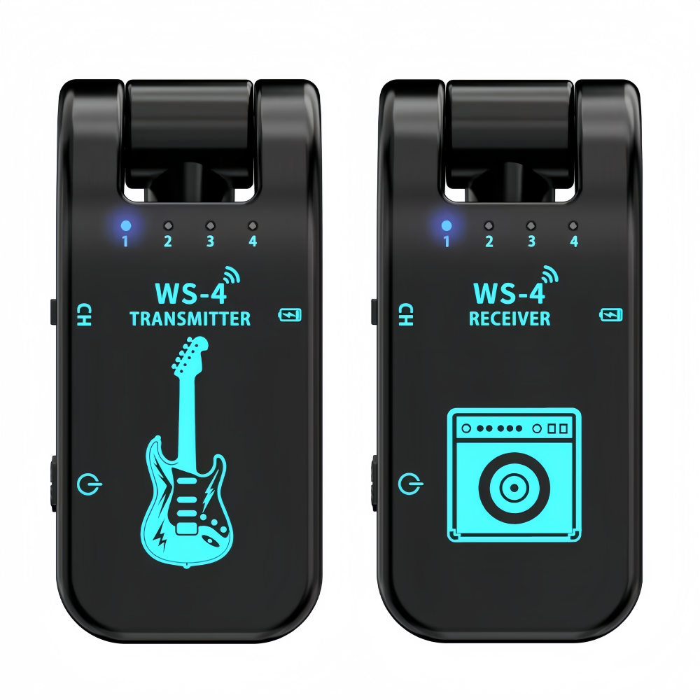 2.4G ワイヤレス ギター システム - 充電式ギター トランスミッター
