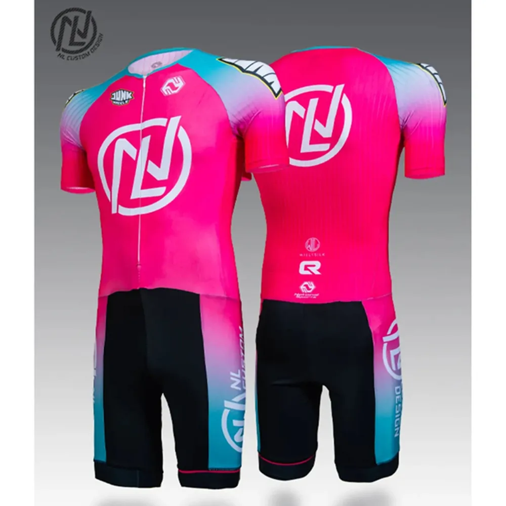 Men Cycling Short Sleeve Skating Jumpsuit Ropa Ciclismo Team Race Inline Roller Skate Speed Fast Skat Speed Skats Clothing