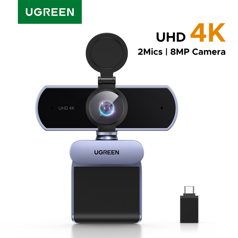 【RU】UGREEN USB 4K 2K 1080P HD ミニ Web 用デュアルマイク Youtube ビデオ通話 Web カメラ用