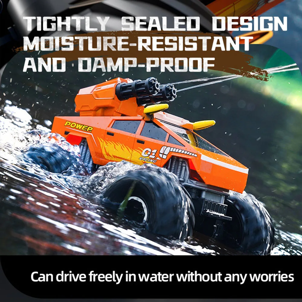 JJRC Q213 メトリス水陸両用 RC カー 4WD ビッグフットトラック放水砲付き防水スタントクライミングオフロード車のおもちゃ子供のため