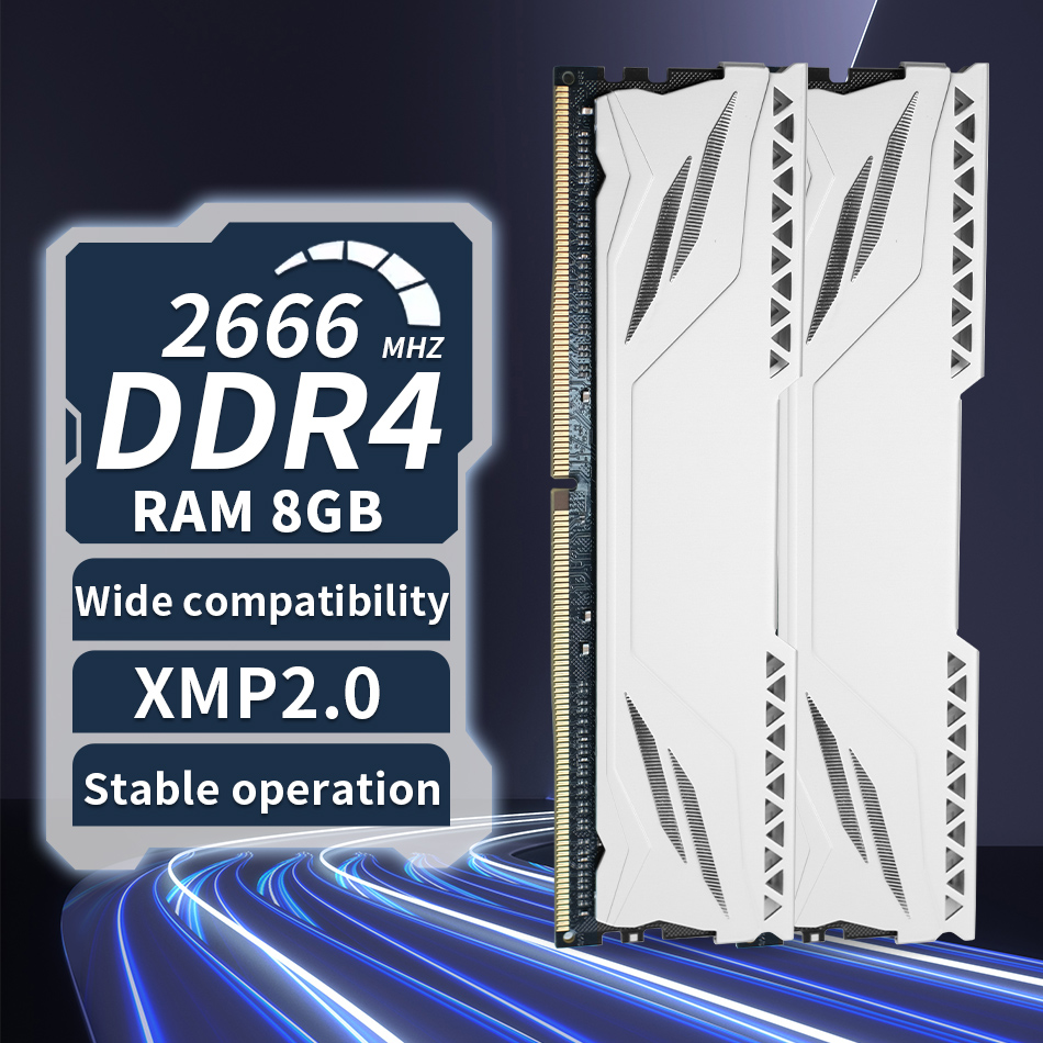 ENVINDA メモリ RAM DDR4 8GB 16GB 2666MHz 3200MHz DDR4 デスクトップメモリ​​ 288pin UDIMM XMP2.0 マザーボード用ヒートシンク