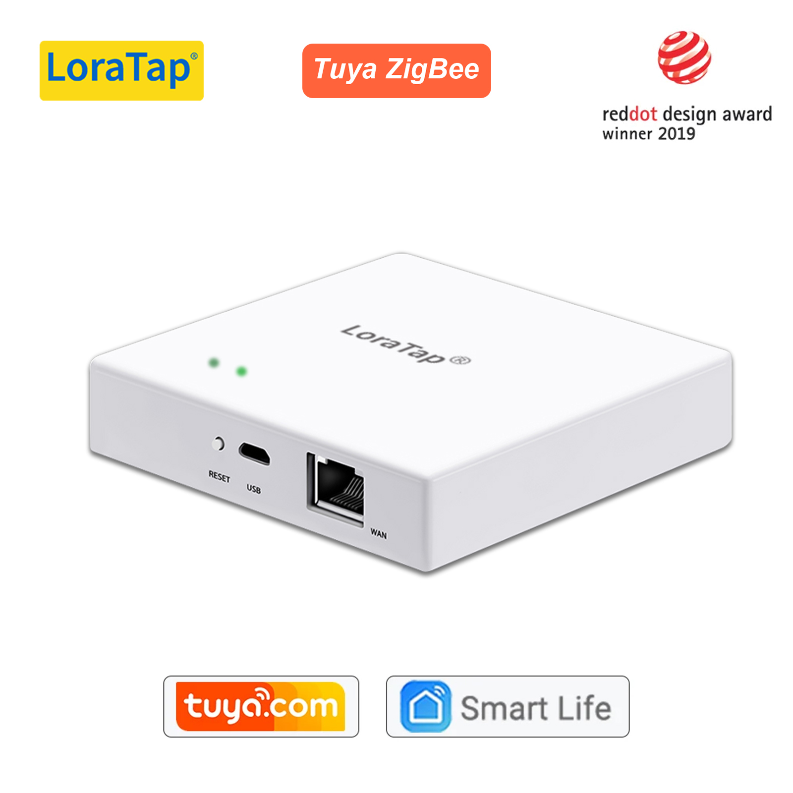 LoraTap スマート ホーム Tuya ZigBee ゲートウェイ ハブ ブリッジ (ネットワーク インターフェイス付き) スマート ライフ アプリ リモート コントロール デバイス (最大 256 メッシュ)