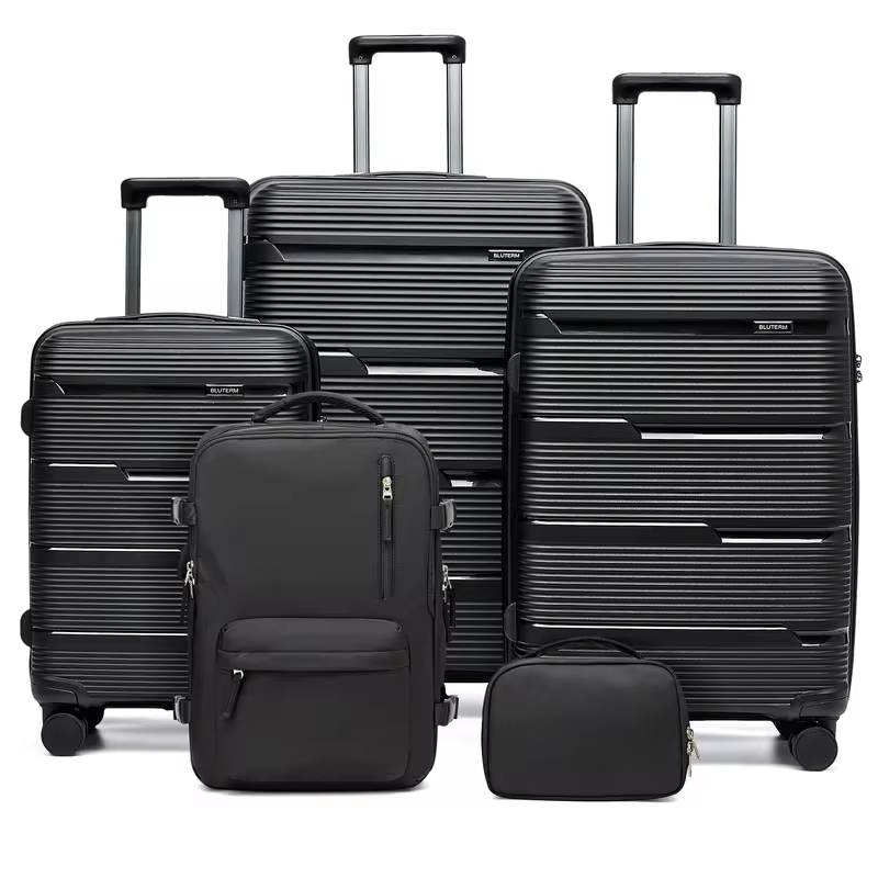 スーツケース 5 個セット 軽量ケースセット、耐久性のあるトロリー、車輪付き手荷物スーツケース、TSA ロック搭乗旅行スーツケース